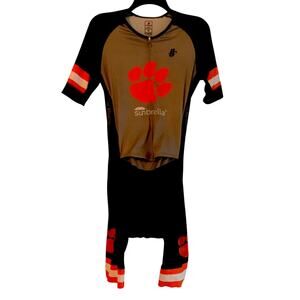 Hincapie Clemson Cycling Road Suit Gray Black Mens Medium